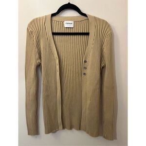 Callahan Glennon Ribbed Cardigan Ecru XL